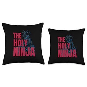 The holy ninja-mantis inspiration store motif grap The holy Ninja-Mantis Throw Pillow, 16x16, Multicolor