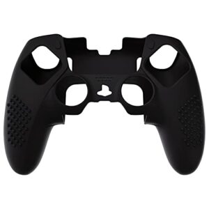 PlayVital 3D Studded Edition Anti-Slip Silicone Cover Case for ps5 Edge Controller, Soft Rubber Protector Skin for ps5 Edge Wireless Controller with 6 Thumb Grip Caps - Black