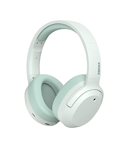 Edifier W820NB Plus Hybrid Active Noise Cancelling Headphones - LDAC Codec - Hi-Res Audio Wireless & Wired - Fast Charge - 49H Playtime - Over Ear Bluetooth V5.2 Headphones- Green