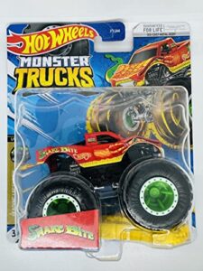 hot wheels monster trucks - snake bite - leading legends 1/6 - red - 2023 mix 2