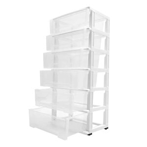 6 Rolling Storage carts, Rolling Storage Cart, Storage Tower Organizer Units for Closet, Living Room, Hallway, Dormitory, Home Office Bedroom White