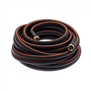 eastrans heavy duty garden hose 5/8 in x 25 ft, flexible water hose with 3/4" solid brass connector outdoor, car wash, lawn