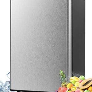 Anpuce 4.5 Cu.Ft Compact Refrigerator Mini Fridge with Freezer Single Door Small Refrigerator with Adjustable Thermostat Control