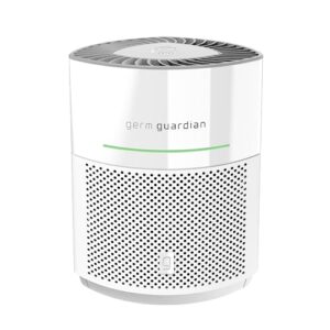 Germ Guardian AirSafe+ Intelligent Air Purifier with 360° HEPA 13 Filter, Captures 99.97% of Pollutants, Wildfire Smoke, Large Rooms, Air Quality Sensor, UVC Light, Zero Ozone Verified, White AC3000W