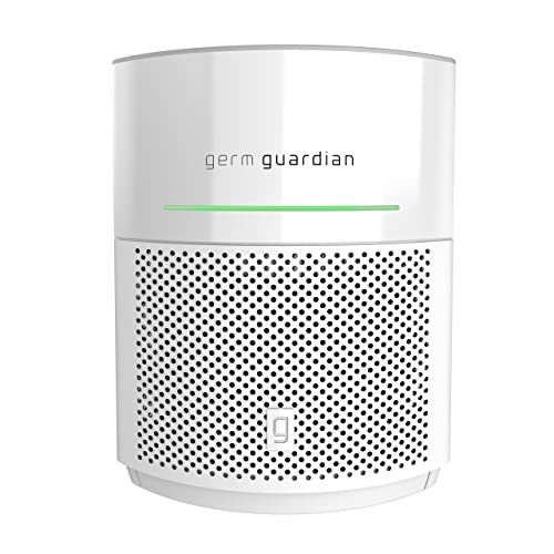 Germ Guardian AirSafe+ Intelligent Air Purifier with 360° HEPA 13 Filter, Captures 99.97% of Pollutants, Wildfire Smoke, Large Rooms, Air Quality Sensor, UVC Light, Zero Ozone Verified, White AC3000W