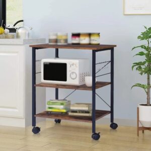 BHVXW 3 Tier Kitchen Storage Cart Home Kitchen Multifunctional Storage Rack Cart