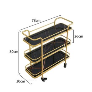 BHVXW Multi-Layer Kitchen Trolley Storage Trolley Storage Rack Rack Three-Tier Trolley Home Home (Color : E, Size : 80cm*78cm)