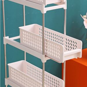 TJLSS Countertop Shelf Sliding Cabinet Basket Storage Rack Drawer Mesh Storage Rack with Pull-Out Bathroom Table Top Shelf