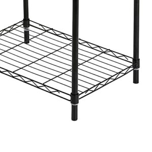 GIA Home Series 3 Tier Wire Shelving Unit Standing Storage Metal Shelves for Kitchen&Bathroom,Set of 2,Black