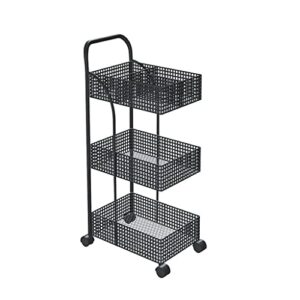 zhuhw scandinavian iron shelves bedroom kitchen metal removable bathroom storage rack with wheels trolley