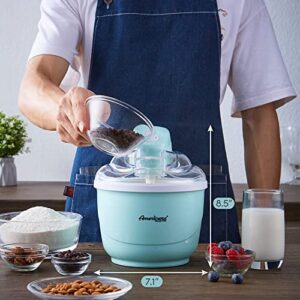 Americana Collection Elite EIM520M 1 Quart Automatic Easy Homemade Electric Ice Cream Maker, Frozen Yogurt, Sorbet, Gelato Treat, with Recipes, Mint