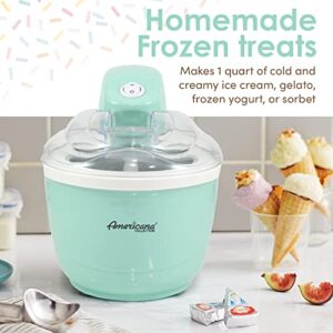 Americana Collection Elite EIM520M 1 Quart Automatic Easy Homemade Electric Ice Cream Maker, Frozen Yogurt, Sorbet, Gelato Treat, with Recipes, Mint