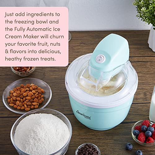 Americana Collection Elite EIM520M 1 Quart Automatic Easy Homemade Electric Ice Cream Maker, Frozen Yogurt, Sorbet, Gelato Treat, with Recipes, Mint