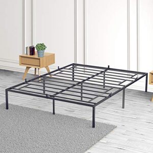 alkmaar amyove queen bed frame,14 inch black metal queen bed frame,no box spring needed queen size platform bed frame (queen)