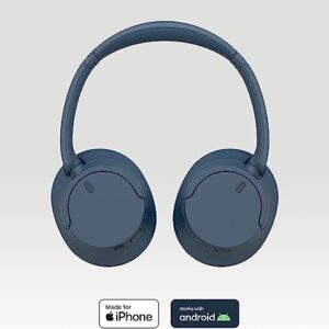 Sony WH-CH720NL Noise Canceling Wireless Bluetooth Headphones - Built-in Microphone - up to 35 Hours Battery Life and Quick Charge - Navy Blue