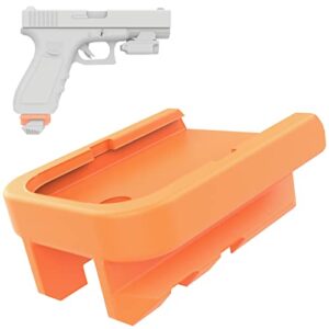 magmount - rail mount base plate for glock and mantis x2, x3 and x10 | fits glock 17 19 22 23 26 | magazine base plate replacement (orange)