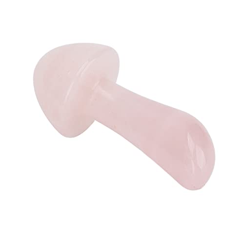 LEYT Mushroom Gua Sha Massage Stones,Versatile Professional Mens Blood Circulation Mushroom Jade Stone Massage Tool for Head (Pink)