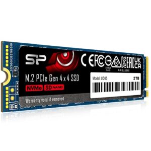 silicon power 2tb ud85 nvme 4.0 gen4 pcie m.2 ssd r/w up to 3,600/2,800 mb/s (sp02kgbp44ud8505)
