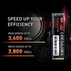 Silicon Power 2TB UD85 NVMe 4.0 Gen4 PCIe M.2 SSD R/W up to 3,600/2,800 MB/s (SP02KGBP44UD8505)