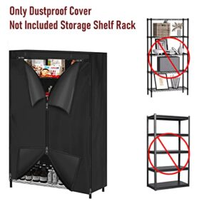 Vainlley Shelf Cover Wire Shelf Cover Waterproof Utility Racks Cover Storage Shelf Cart Cover to Cover Sundries 48 x 18 x 72 in