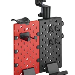 SUPERLIT Clamp-on Desk Pegboard Modular Gaming Accessory Holder for Controllers & Headphones Efficient and Tidy Clamp-On Desk Pegboard Gaming Station Cable Management