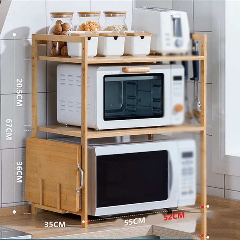 LIRUXUN Kitchen Countertop Storage Rack Multilayer Adjustable Shelf Suitable ( Color : E , Size : 67cm*55cm )