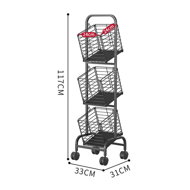 LIRUXUN Kitchen Shelf Vegetable Rack Multilayer Detachable Organize Snack Basket