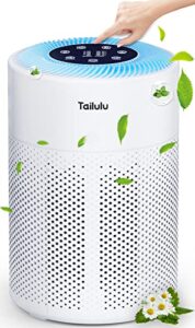 air purifier for bedroom, h13 true hepa air purifier for home large room up to 1722ft², with night light, sleep mode for allergies pets dust smoke pollen dander hair smell and dog odor