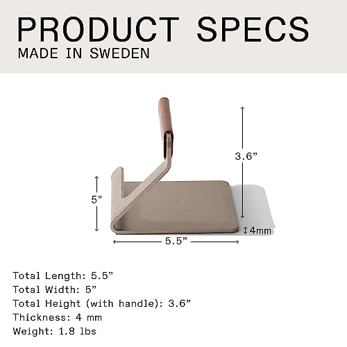 Made In Cookware - Carbon Steel Griddle + Grill Press - (Like Cast Iron, but Better) - Professional Cookware - Made in Sweden - Induction Compatible