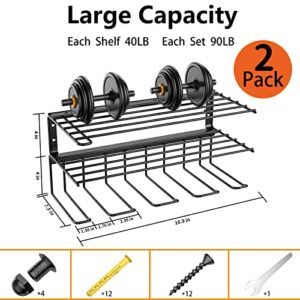 2 Pack Power Tool Organizer Wall Mount,Heavy Duty Metal Drill Holer with Screwdriver Holder,Tool Organizers and Garage Storage Rack for Garage Organization,Tool Shelf Holder for Lifetime Use