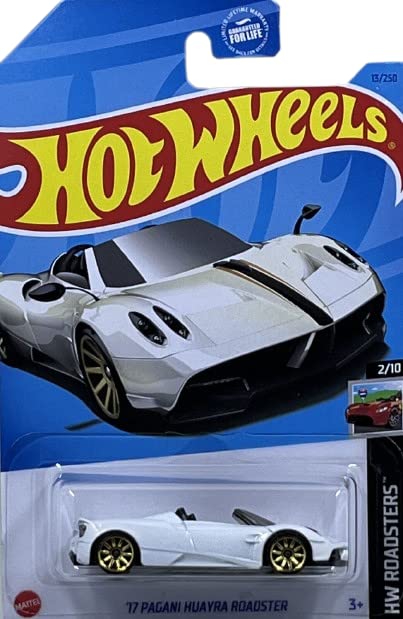 Hot Wheels - Pagani Huayra Roadster - '17 - White - HW Roadsters 2/10 - Mint/NrMint Ships Bubble Wrapped in a Box