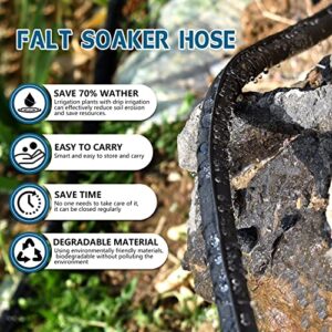 4 Pack Flat Soaker Hose 25FT for Garden Beds, Cloth Soaker Hose for Efficient & Effective Watering of Plants – Garden Soaker Hoses with Heavy Duty & Easy to Install (25ftx4)