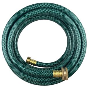 darnassus pvc garden hose 1/2 inch green heavy duty water hose with solid brass fittings,no leaking, flexible,for outdoors,lawns,patio (20 ft, green)