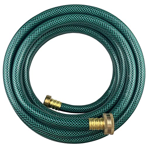 Darnassus PVC Garden Hose 1/2 Inch Green Heavy Duty Water Hose with Solid Brass Fittings,No Leaking, Flexible,for outdoors,Lawns,Patio (20 FT, Green)