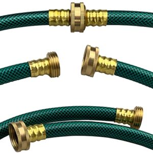 Darnassus PVC Garden Hose 1/2 Inch Green Heavy Duty Water Hose with Solid Brass Fittings,No Leaking, Flexible,for outdoors,Lawns,Patio (20 FT, Green)