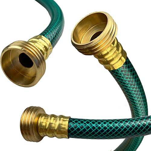 Darnassus PVC Garden Hose 1/2 Inch Green Heavy Duty Water Hose with Solid Brass Fittings,No Leaking, Flexible,for outdoors,Lawns,Patio (20 FT, Green)