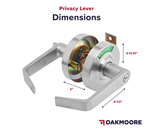 Commercial Grade Bathroom Door Lock with Occupancy Indicator - See Occupied Vacancy or Engaged Status On Public Restroom Toilet - with Deadbolt Locks