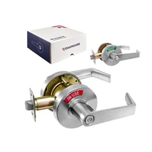 Commercial Grade Bathroom Door Lock with Occupancy Indicator - See Occupied Vacancy or Engaged Status On Public Restroom Toilet - with Deadbolt Locks