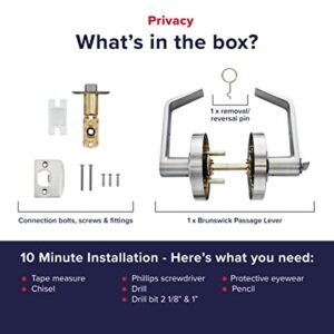 Commercial Grade Bathroom Door Lock with Occupancy Indicator - See Occupied Vacancy or Engaged Status On Public Restroom Toilet - with Deadbolt Locks