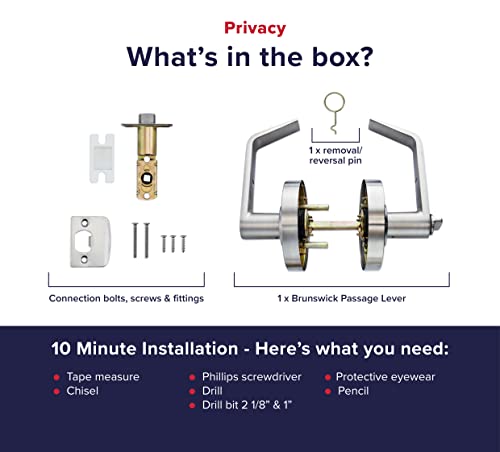 Commercial Grade Bathroom Door Lock with Occupancy Indicator - See Occupied Vacancy or Engaged Status On Public Restroom Toilet - with Deadbolt Locks