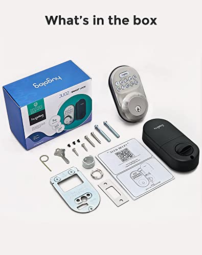 Hugolog Keyless Entry Door Lock with Keypad,Deadbolt Lock Electronic, Motorized Auto-Locking Easy Easy Installation High Security Material for Metal Home & Office