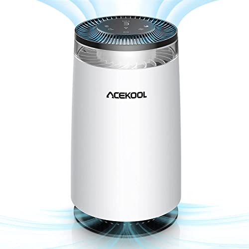 Acekool AD4 Air Purifiers for Home, Air Purifiers Air Cleaner For Smoke Pollen Dander Hair Smell Portable Air Purifier with Sleep Mode Speed Control, 24dB Quiet Air Purifier