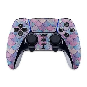 mightyskins skin compatible with ps5 dualsense edge controller - mermaid scales | protective, durable, and unique vinyl decal wrap cover | easy to apply & change styles | made in the usa