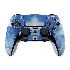 mightyskins skin compatible with ps5 dualsense edge controller - faith clouds | protective, durable, and unique vinyl decal wrap cover | easy to apply & change styles | made in the usa