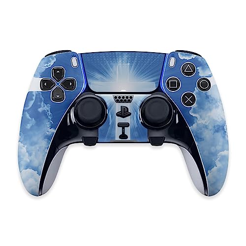 MightySkins Skin Compatible with PS5 DualSense Edge Controller - Faith Clouds | Protective, Durable, and Unique Vinyl Decal wrap Cover | Easy to Apply & Change Styles | Made in The USA