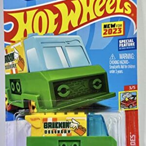 Hot Wheels - BRICKIN' DELIVERY - Brick Rides 3/5 - New for 2023 - Mega Blocks - Mint/NrMint Ships Bubble Wrapped in a Box