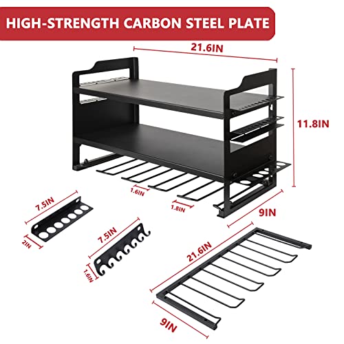 JUJULY Power Tool Organizer Wall Moun 5 Drill Holdert,Garage Heavy Duty Floating Tool Organization And Storage For Workshop Shelves