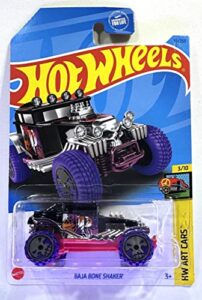 hot wheels - baja bone shaker - hw art cars 3/10 - black/purple - 2023 - mint/nrmint ships bubble wrapped in a sized box