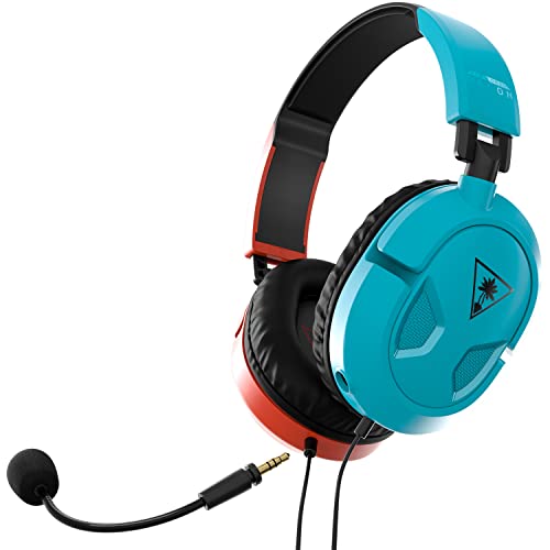 Turtle Beach Recon 50 Gaming Headset for Nintendo Switch, Xbox Series X|S, Xbox One, PS5, PS4, PlayStation, Mobile, & PC with 3.5mm – Removable Mic, 40mm Speakers – Red/Blue