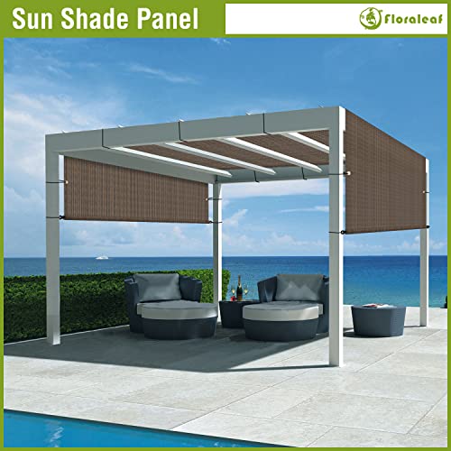 FLORALEAF 9'×12' Pergola Shade Cover Universal Replacement Canopy for Outdoor Patio Porch Backyard Gazebo with Grommets Weighted Rods